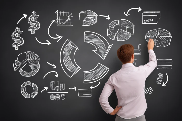 Grafika przedstawiająca współpracę i strategię